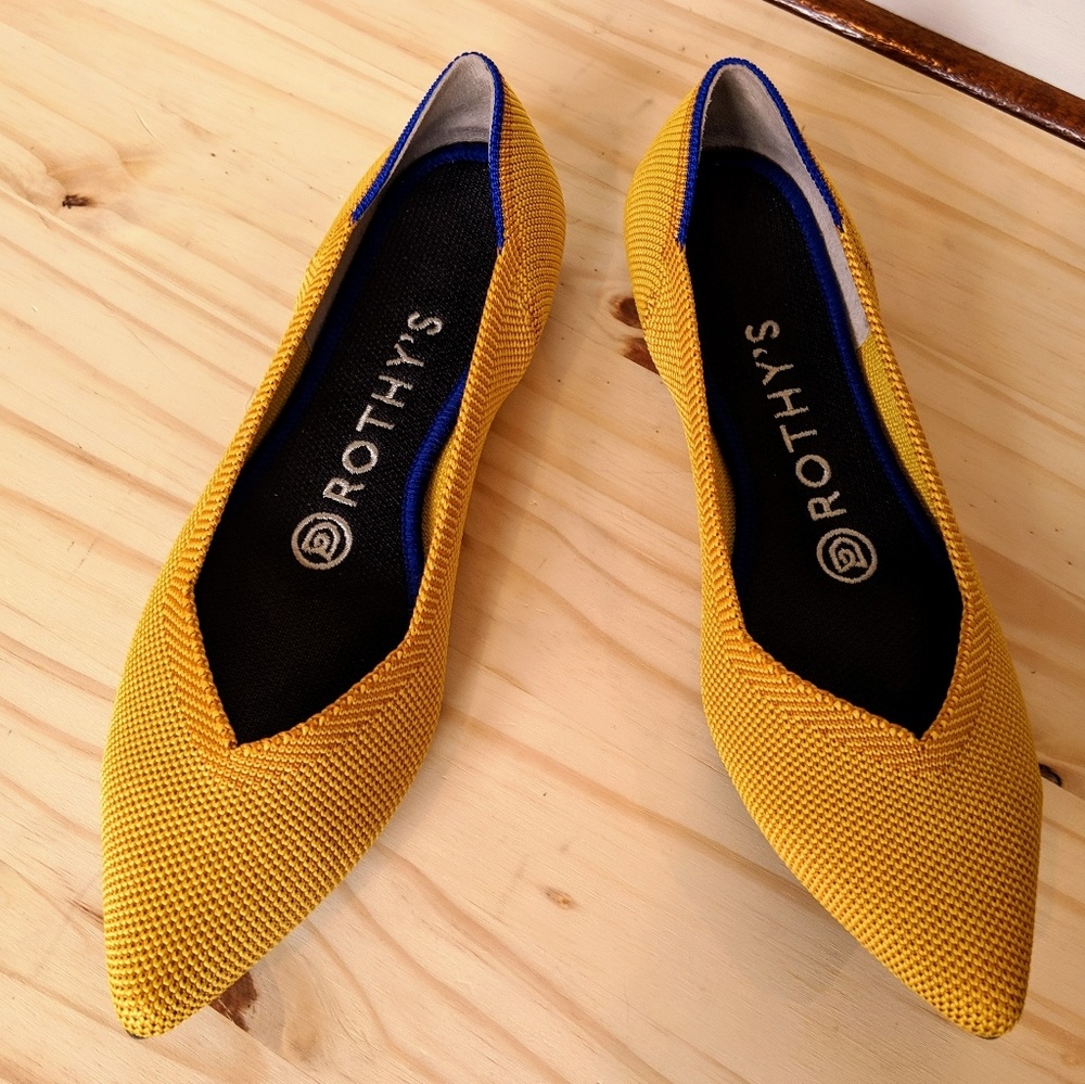 Rothys | Pointed Ballet Flats in Marigold